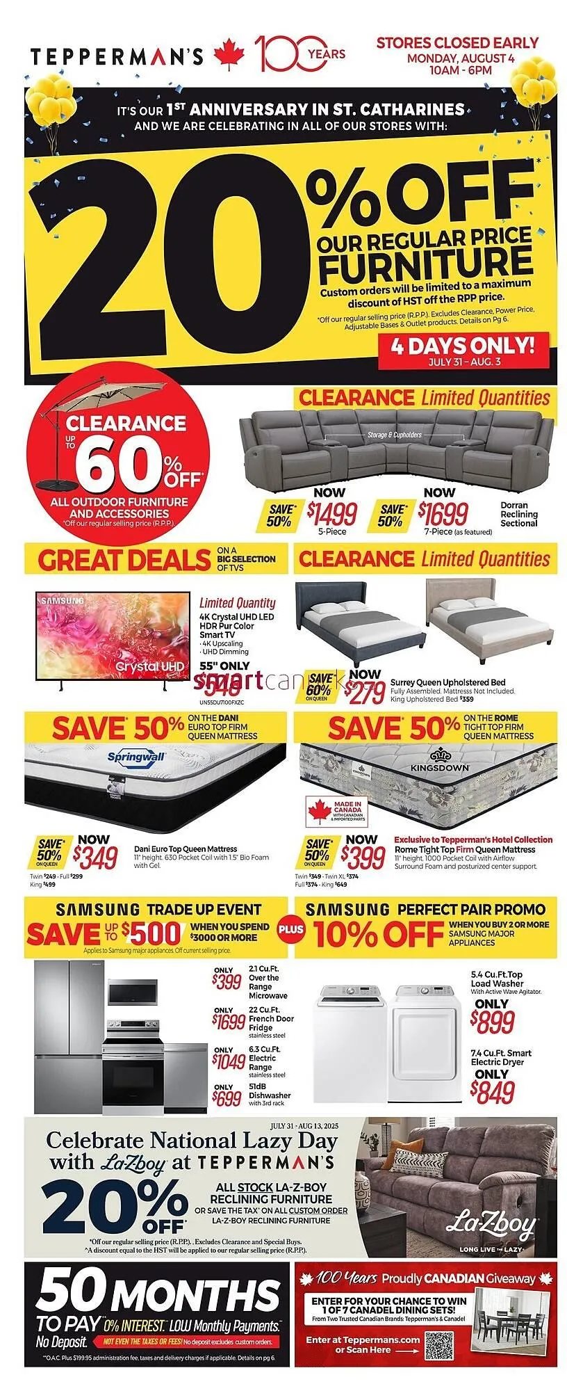 Tepperman's flyer from July 31 to August 20 2025 - flyer page 1