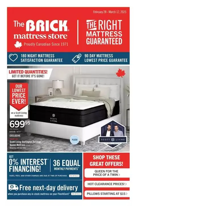 Brick Mattress Store from February 28 to March 12 2025 - flyer page 1