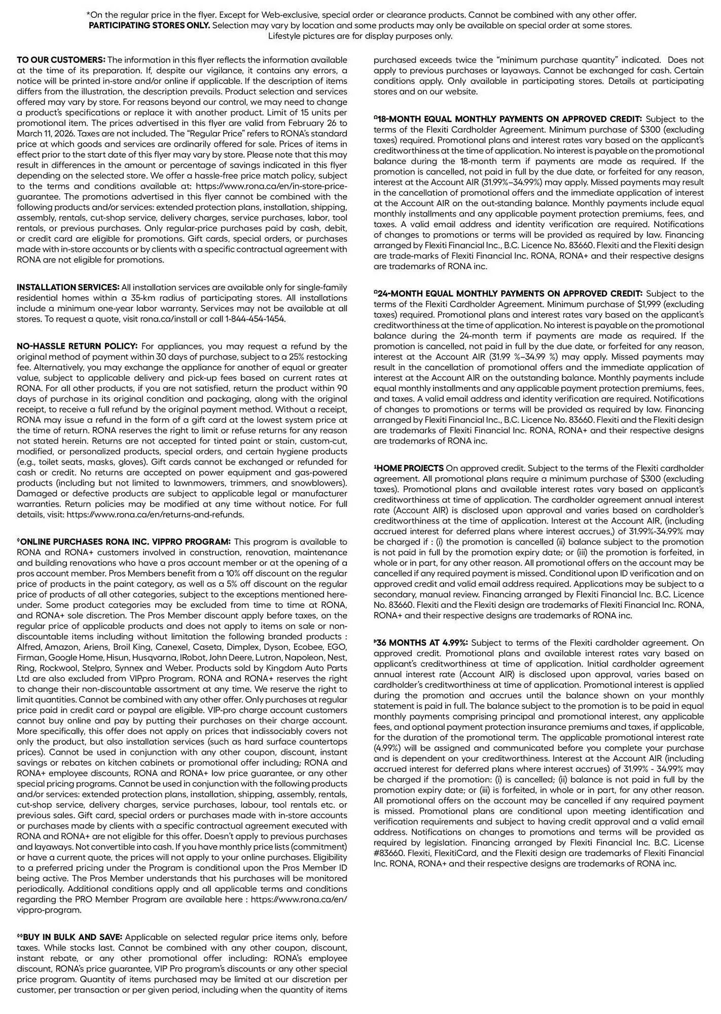 RONA flyer from February 26 to March 5 2026 - flyer page 24