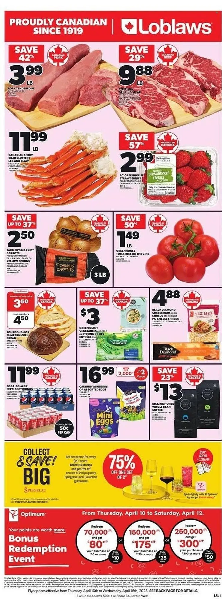 Loblaws flyer from April 10 to April 16 2025 - flyer page 1