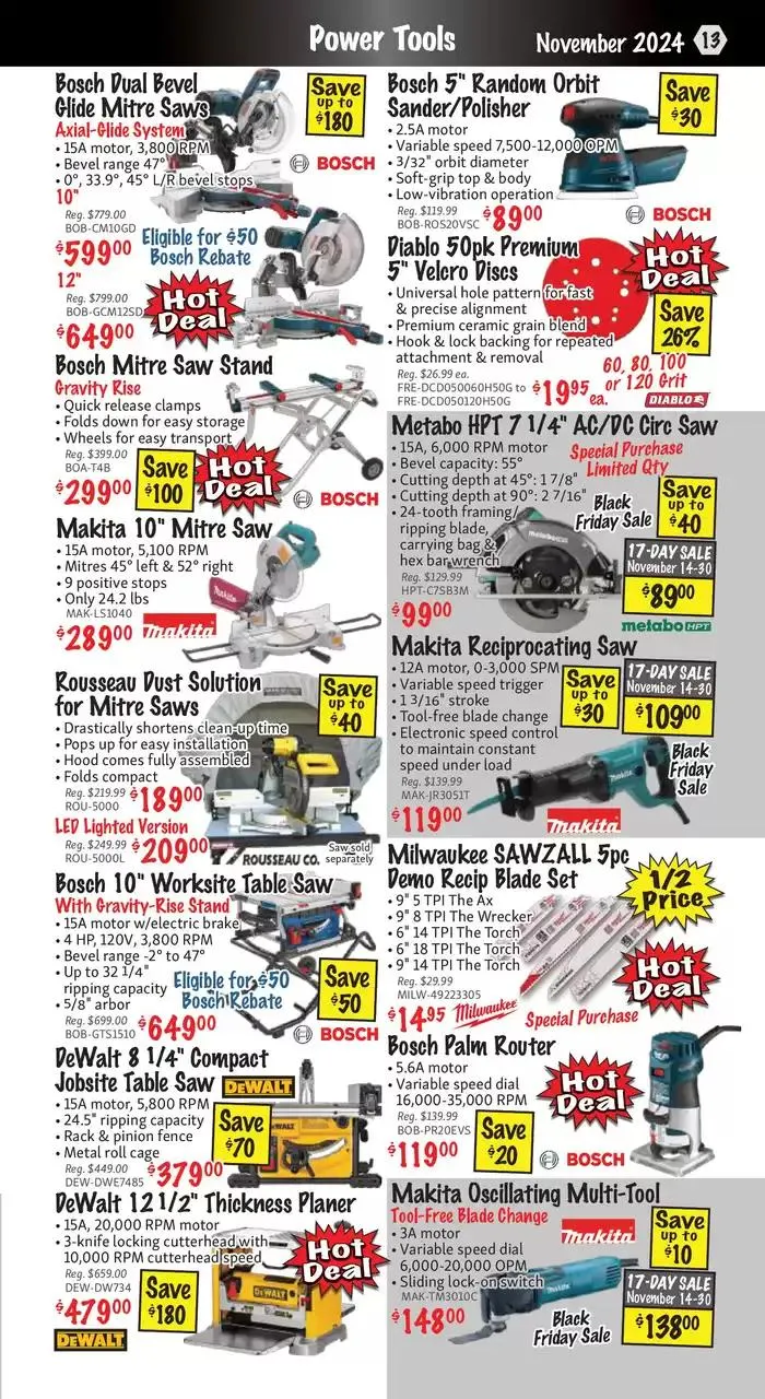 KMS Tools November 2024 Black Friday Sale from November 1 to November 15 2024 - flyer page 13