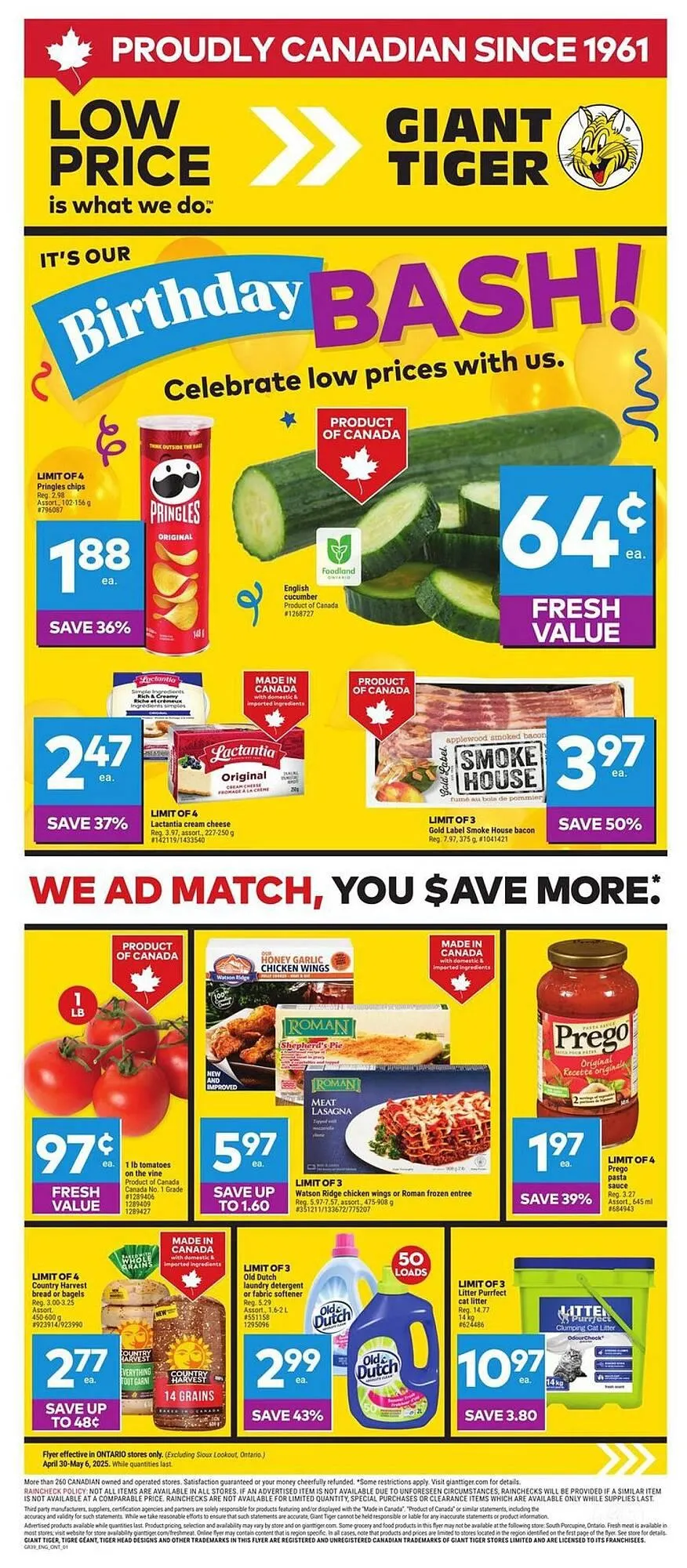 Giant Tiger flyer from May 1 to May 14 2025 - flyer page 1