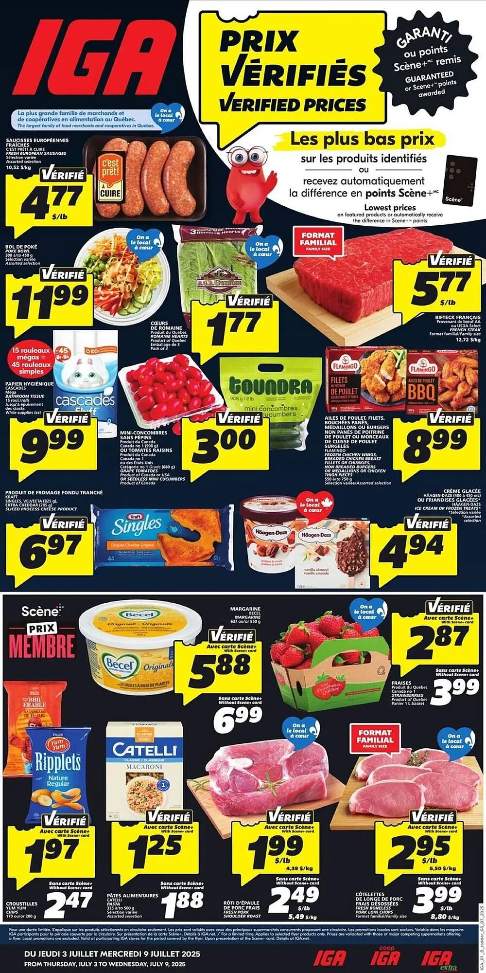 IGA flyer from July 3 to July 10 2025 - flyer page 1
