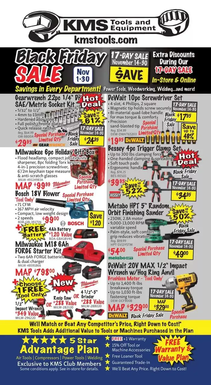 KMS Tools November 2024 Black Friday Sale from November 1 to November 15 2024 - flyer page 48