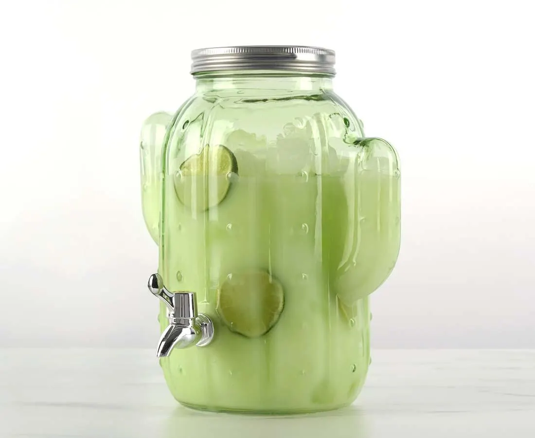 Cactus Beverage Dispenser with Lid, 4 L