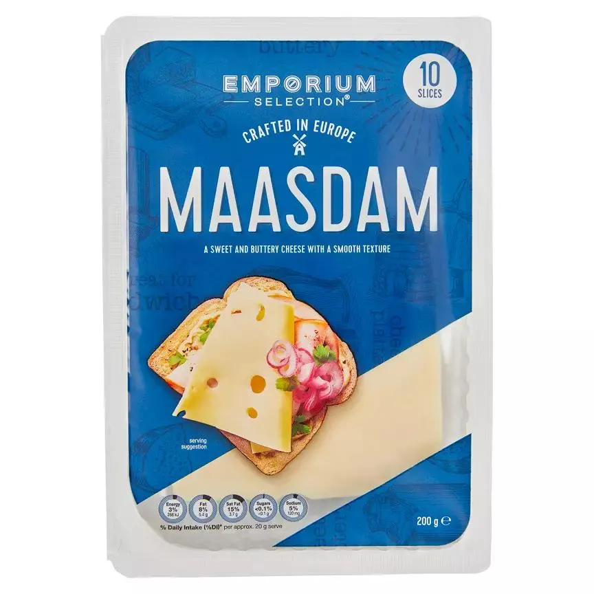 Sliced Maasdam Cheese 200g