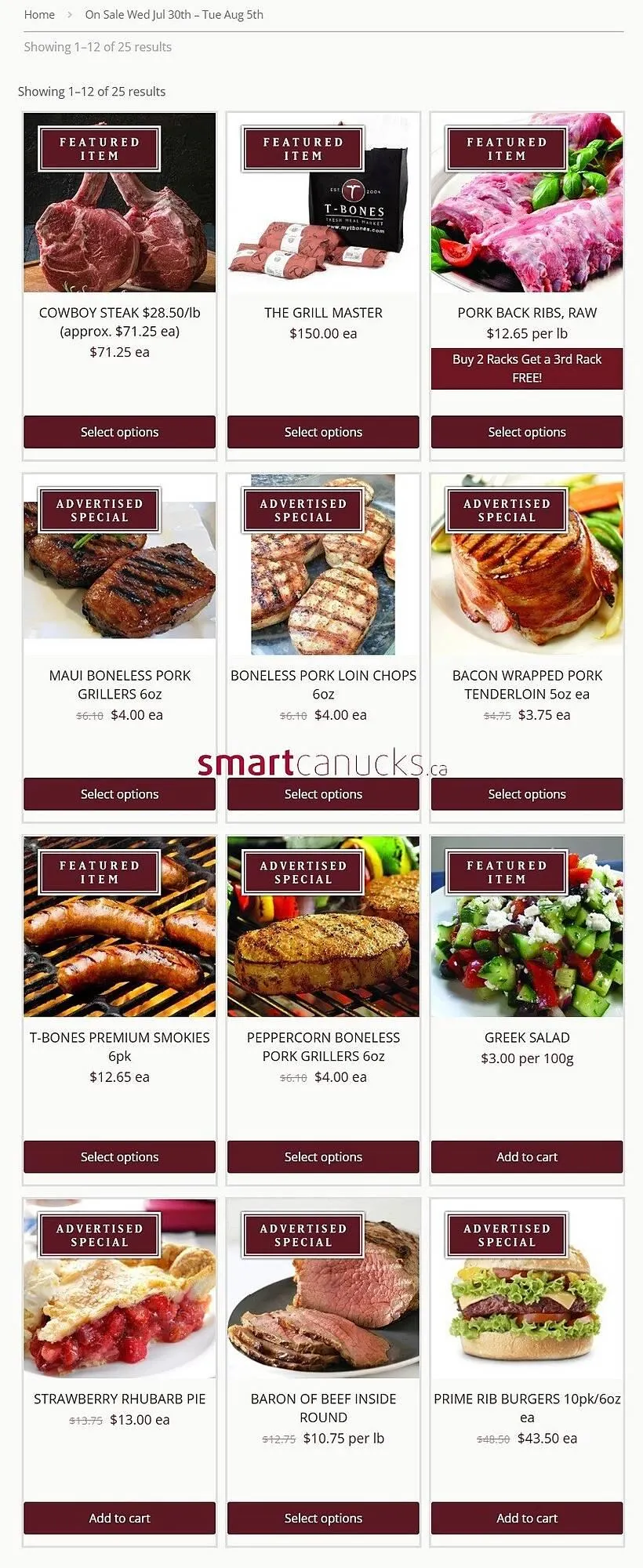 T-Bone's flyer from July 31 to August 13 2025 - flyer page 1