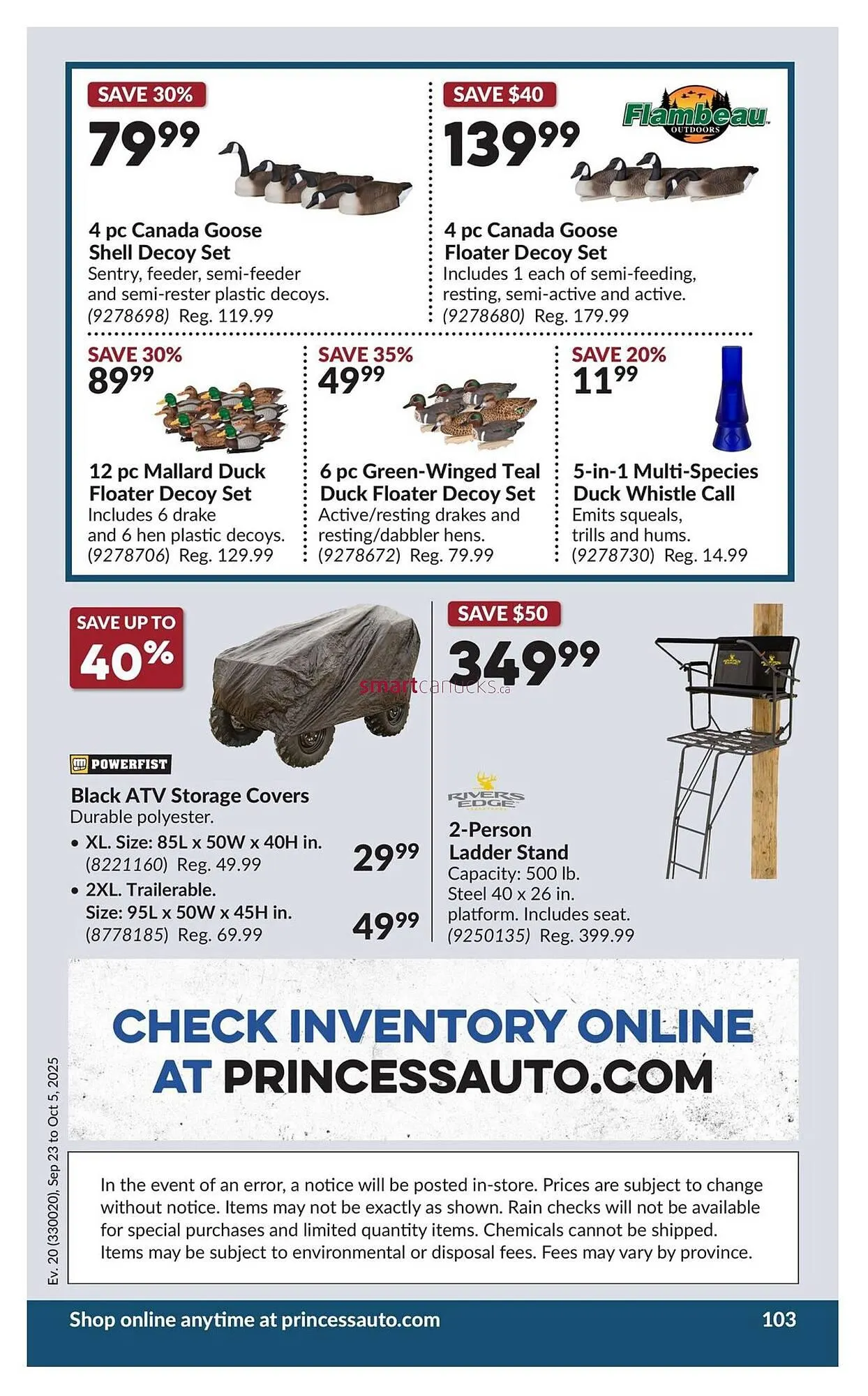 Princess Auto flyer from September 18 to September 24 2025 - flyer page 109