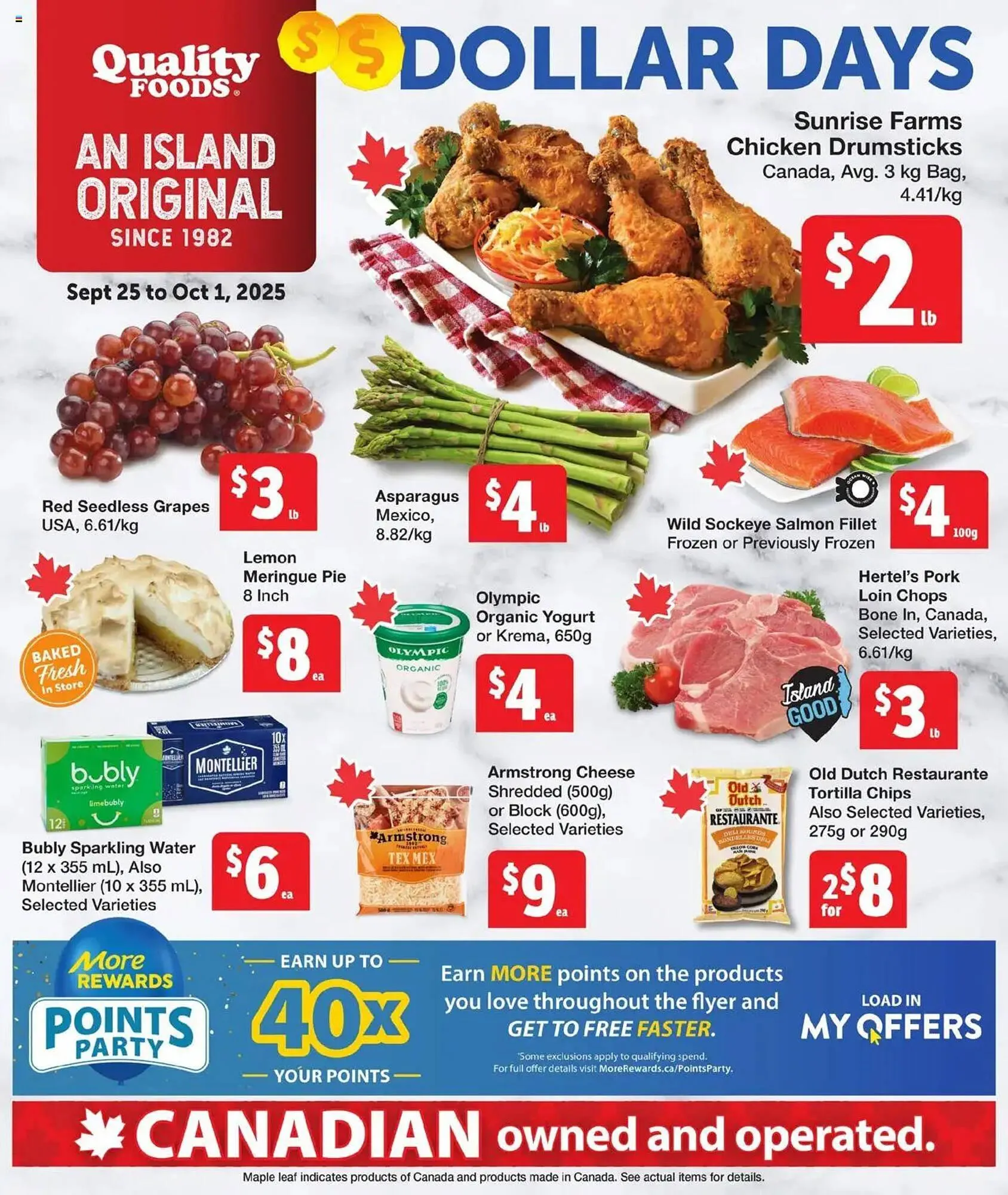Quality Foods flyer from September 25 to October 1 2025 - flyer page 1