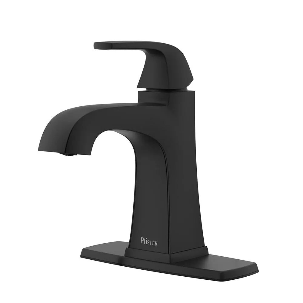 Bloor Single Handle 1 or 3 Hole Matte Black Bathroom Sink Faucet/Tap