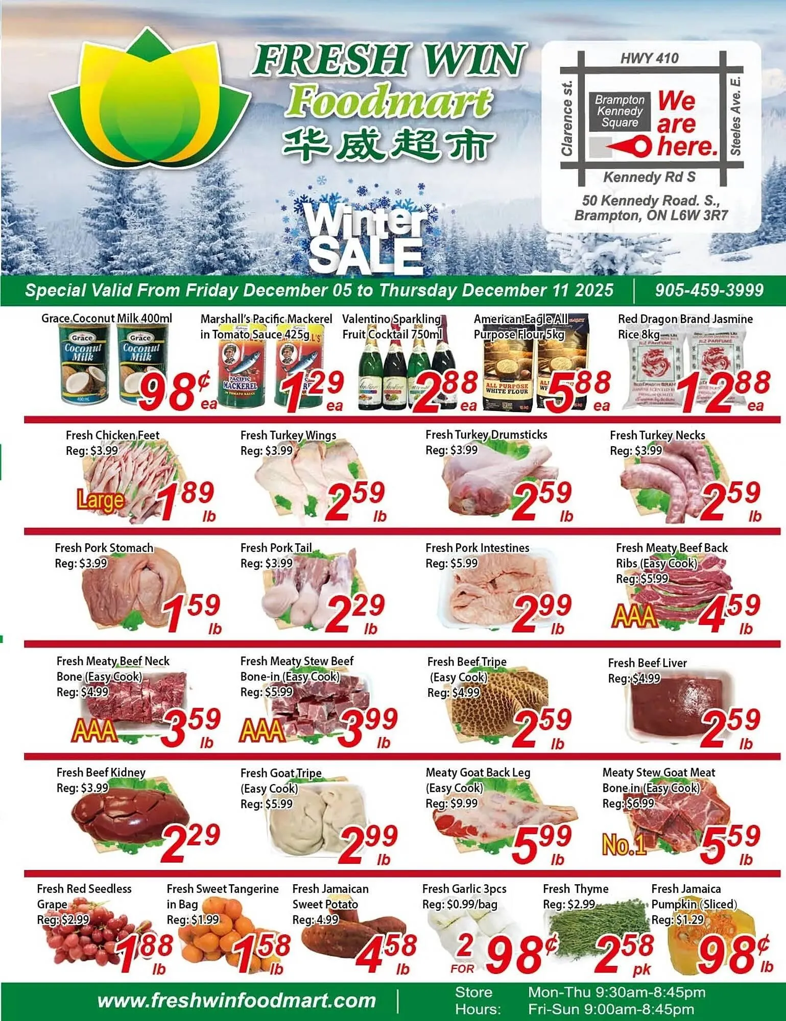 Fresh Win Foodmart flyer from December 5 to December 11 2025 - flyer page 1