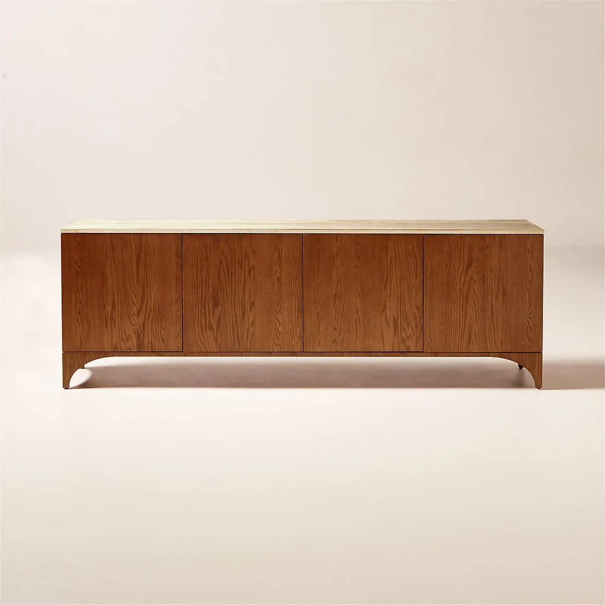 Roane 80" Oak Wood Media Console