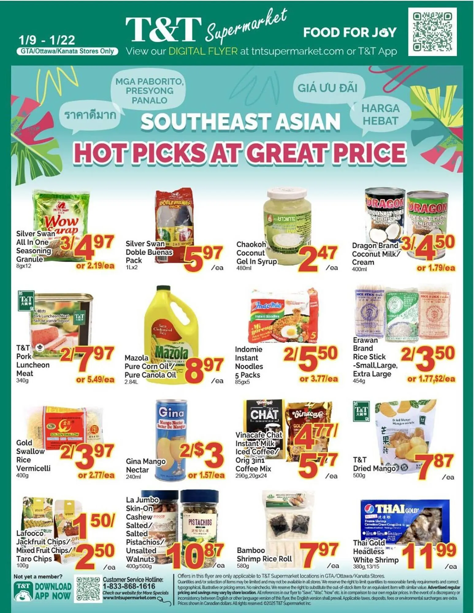 T&T Supermarket flyer from January 9 to January 22 2026 - flyer page 1