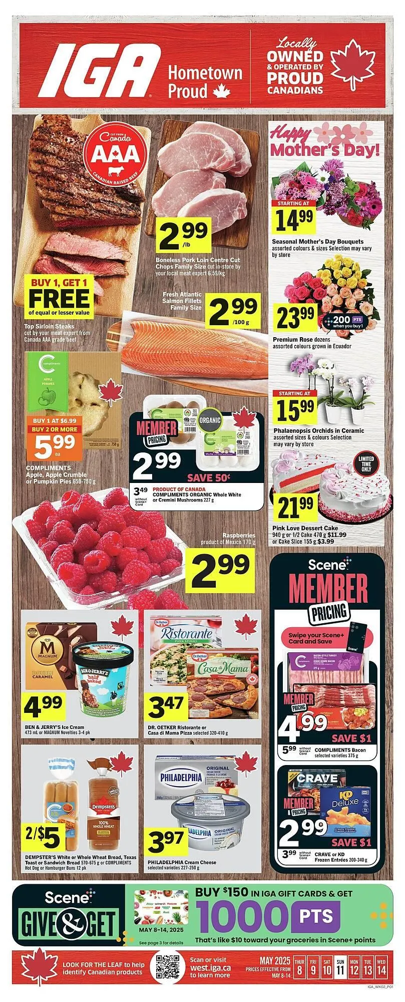 IGA flyer from May 8 to July 31 2025 - flyer page 1
