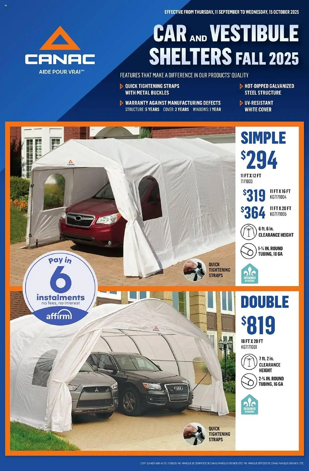 Canac flyer from September 11 to October 16 2025 - flyer page 1