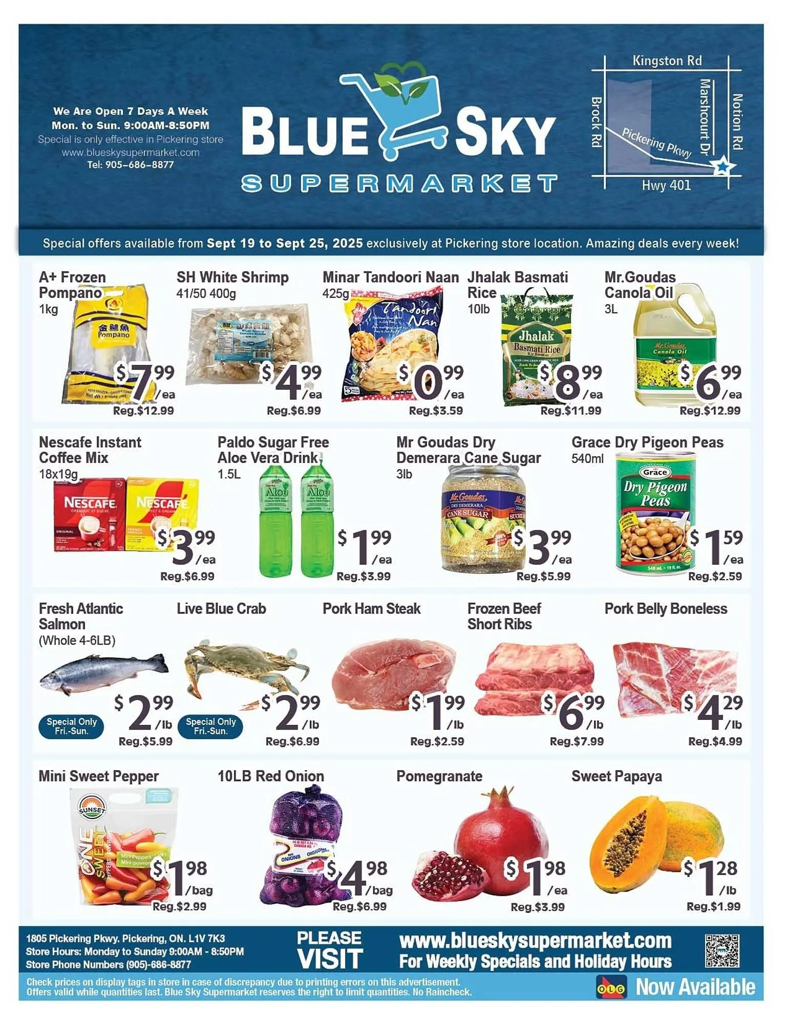 Blue Sky Supermarket flyer from September 19 to September 25 2025 - flyer page 1