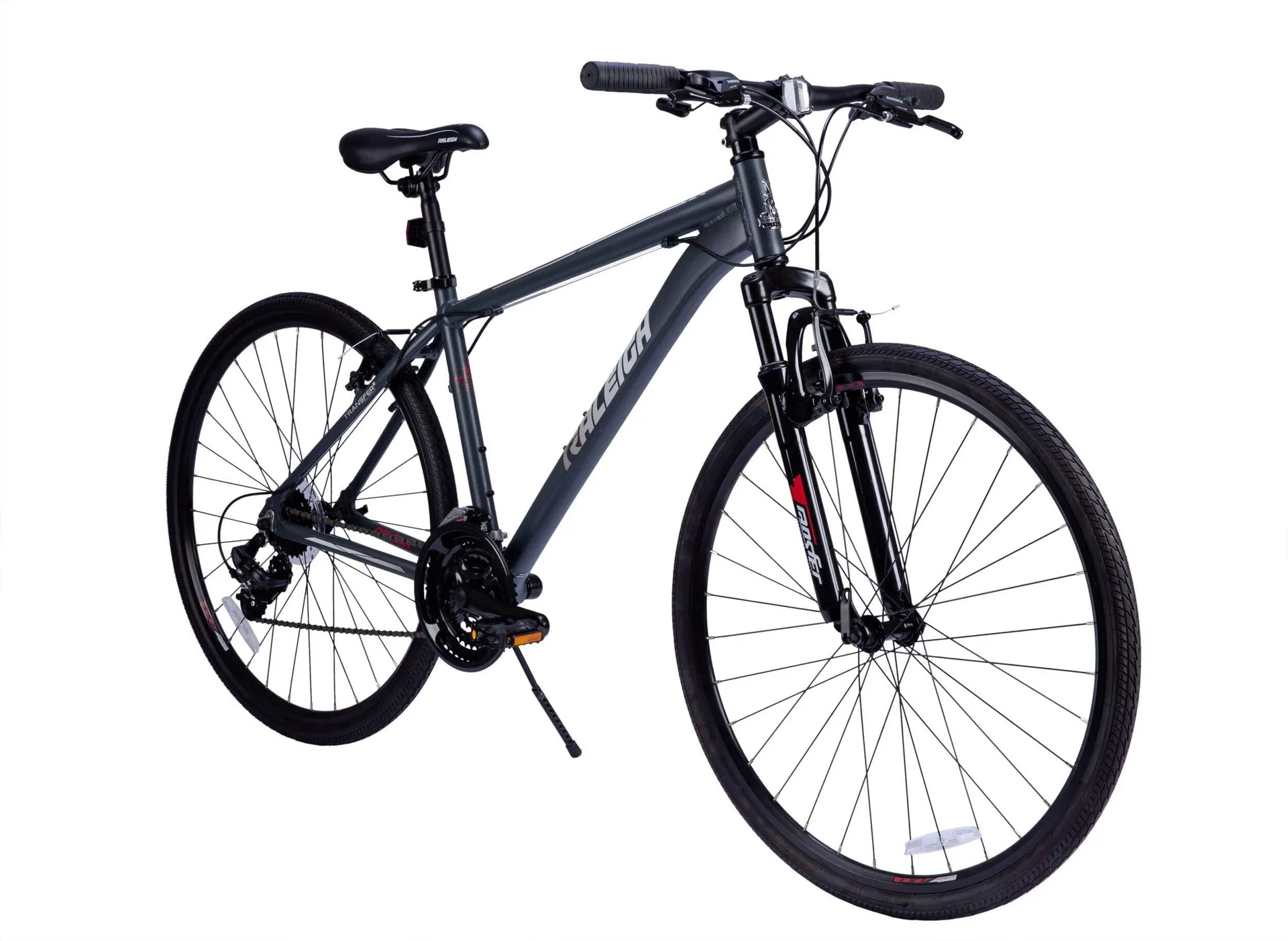 Raleigh Overtake Hybrid Bike, 700C, Black
