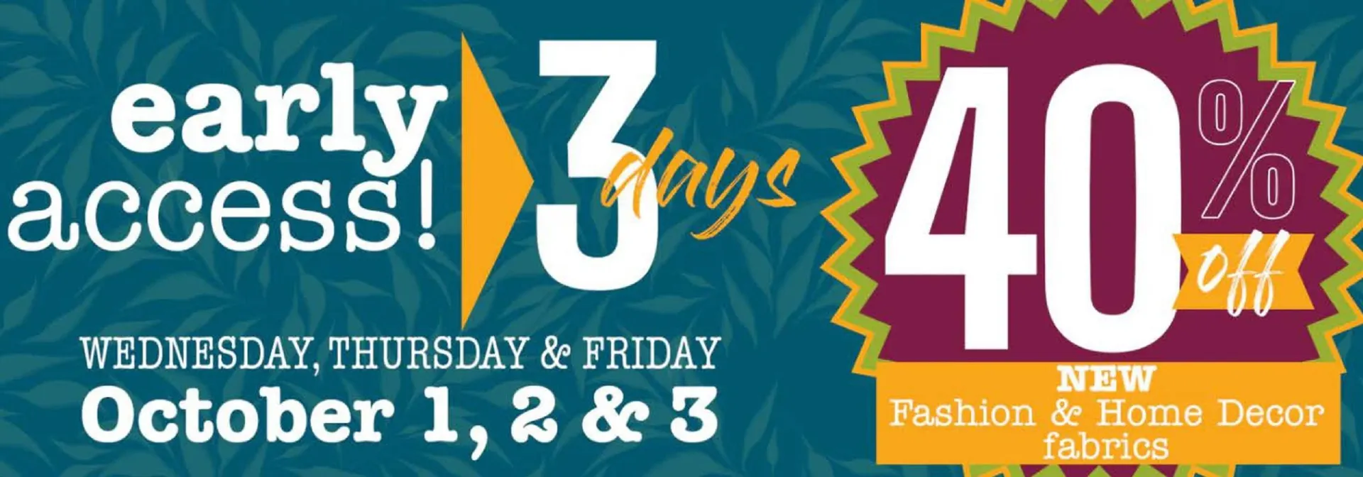 Fabricville flyer from October 3 to February 28 2026 - flyer page 1