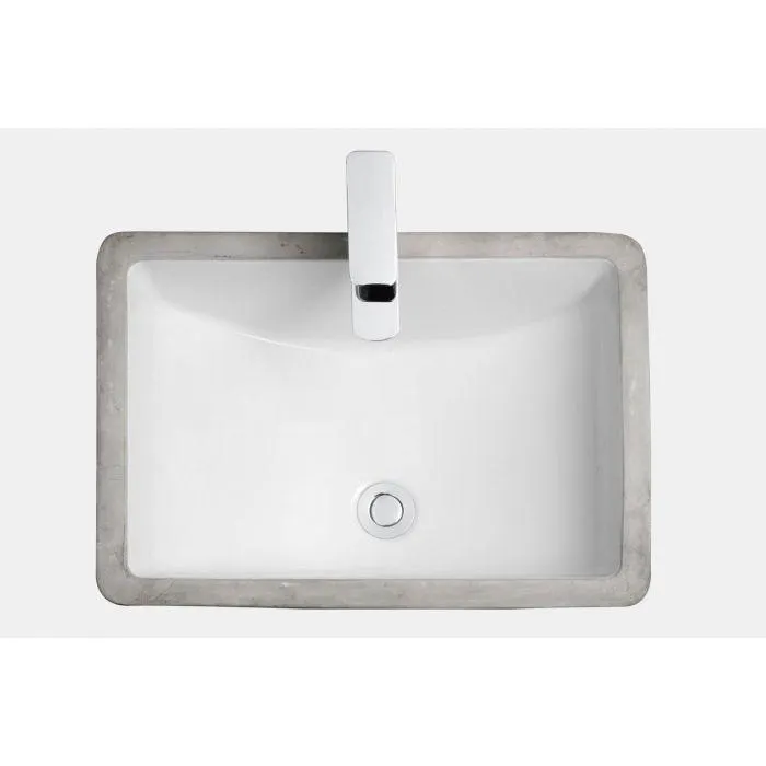 Dolphin San Jose Undermount Rectangular Sink, White