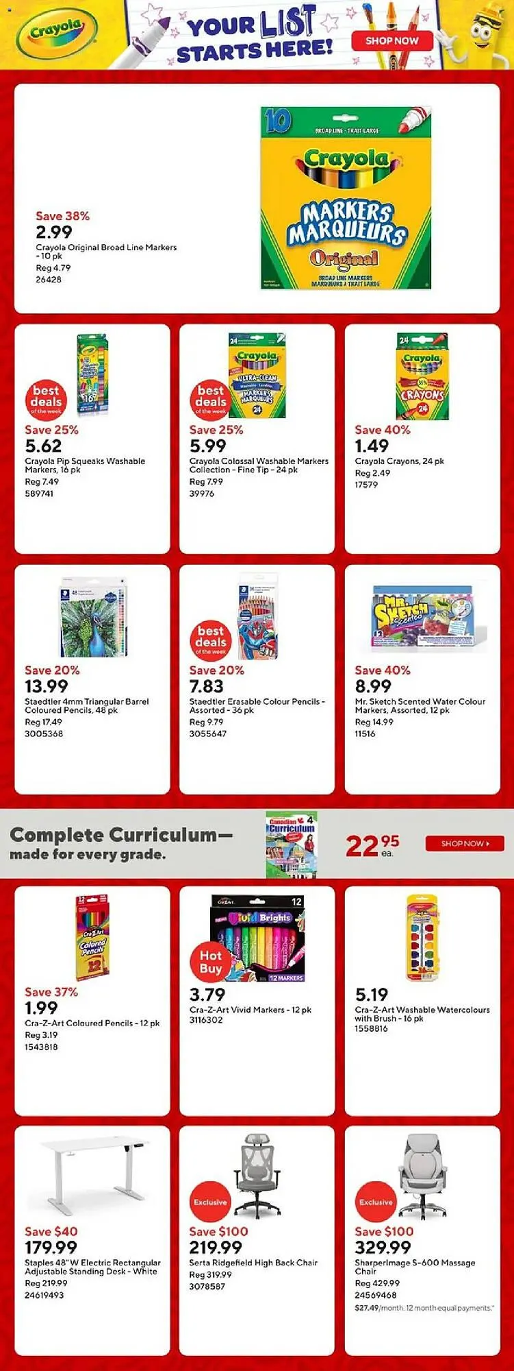 Staples flyer from August 1 to August 8 2025 - flyer page 14