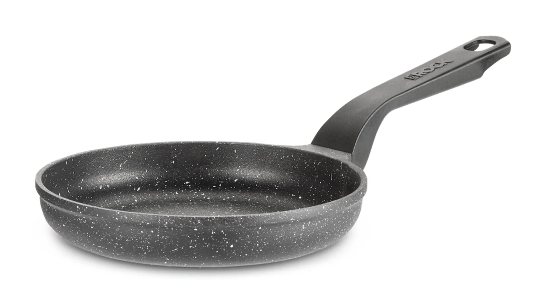 Heritage The Rock Egg Frying Pan, Aluminum Body, Dishwasher & Oven Safe, Black, 7-in