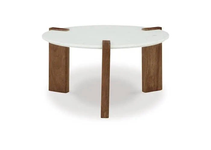 Isanti Coffee Table - White/Brown