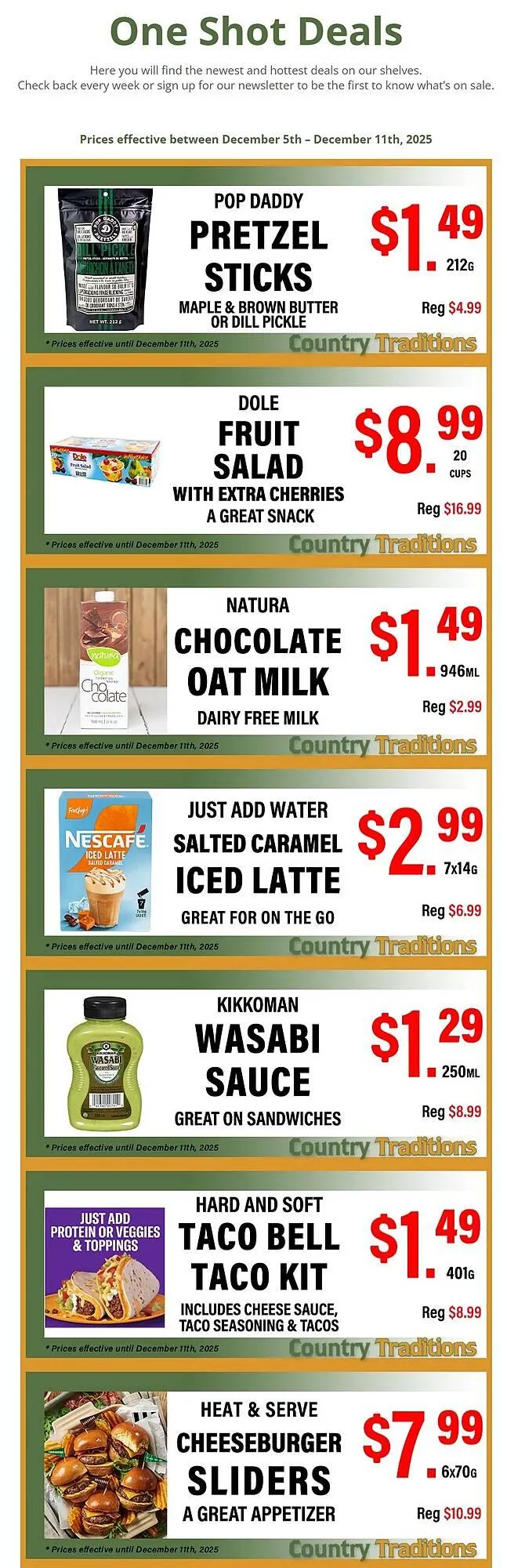 Country Traditions flyer from December 5 to December 11 2025 - flyer page 1