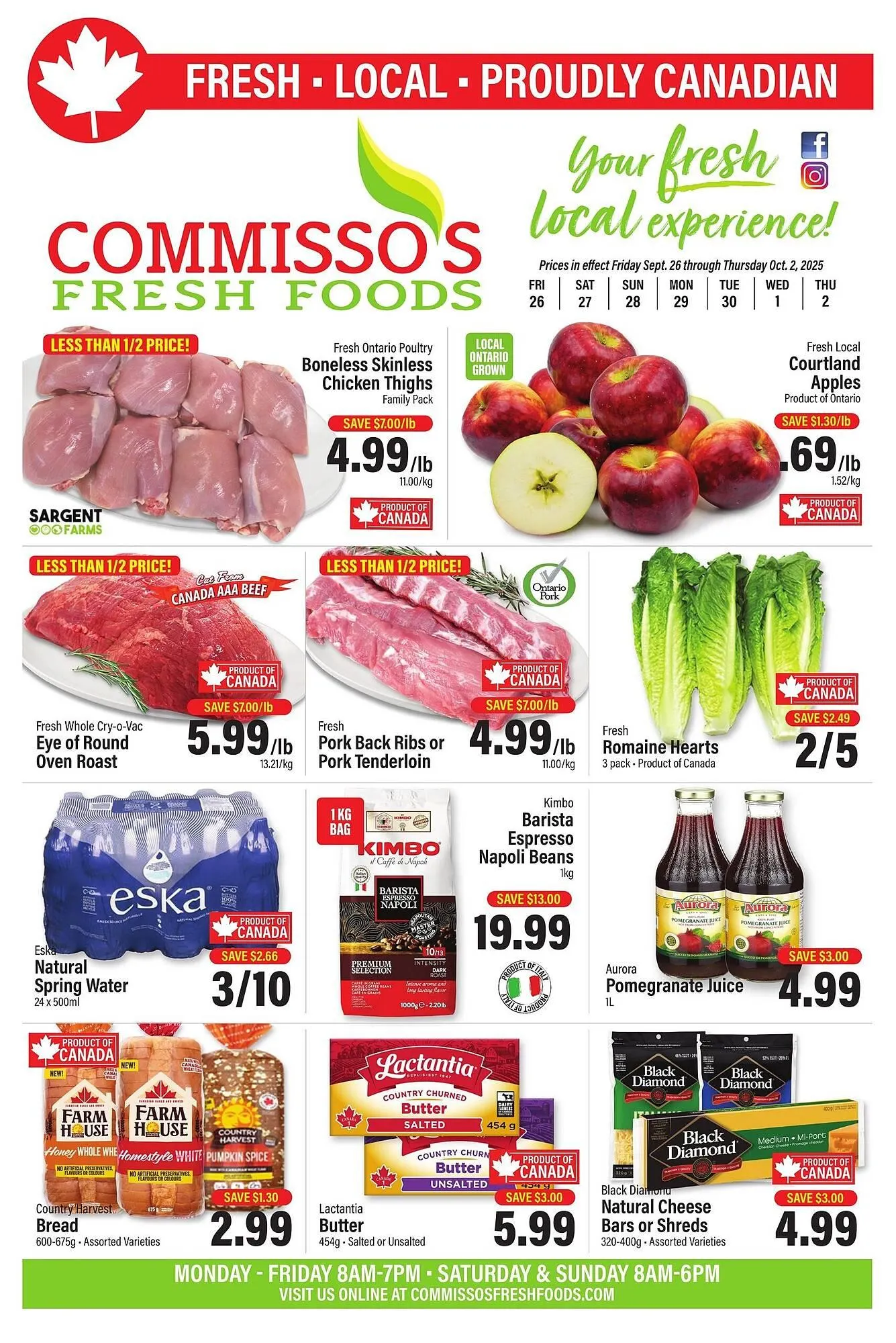 Commisso's Fresh Foods flyer from September 25 to October 1 2025 - flyer page 1