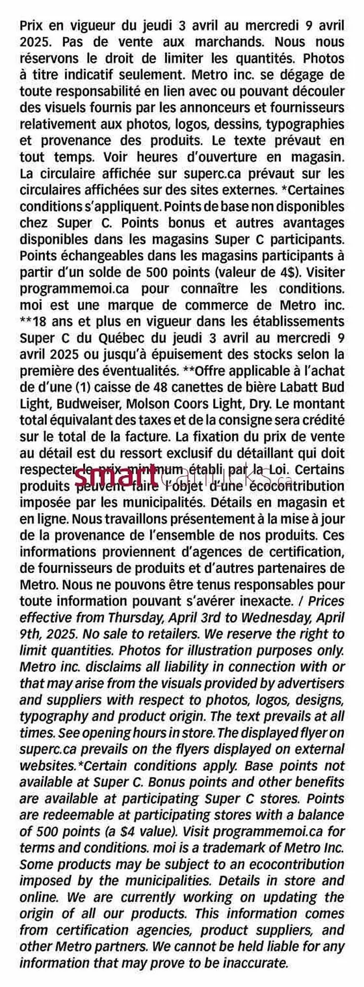 Super C flyer from April 3 to April 9 2025 - flyer page 14