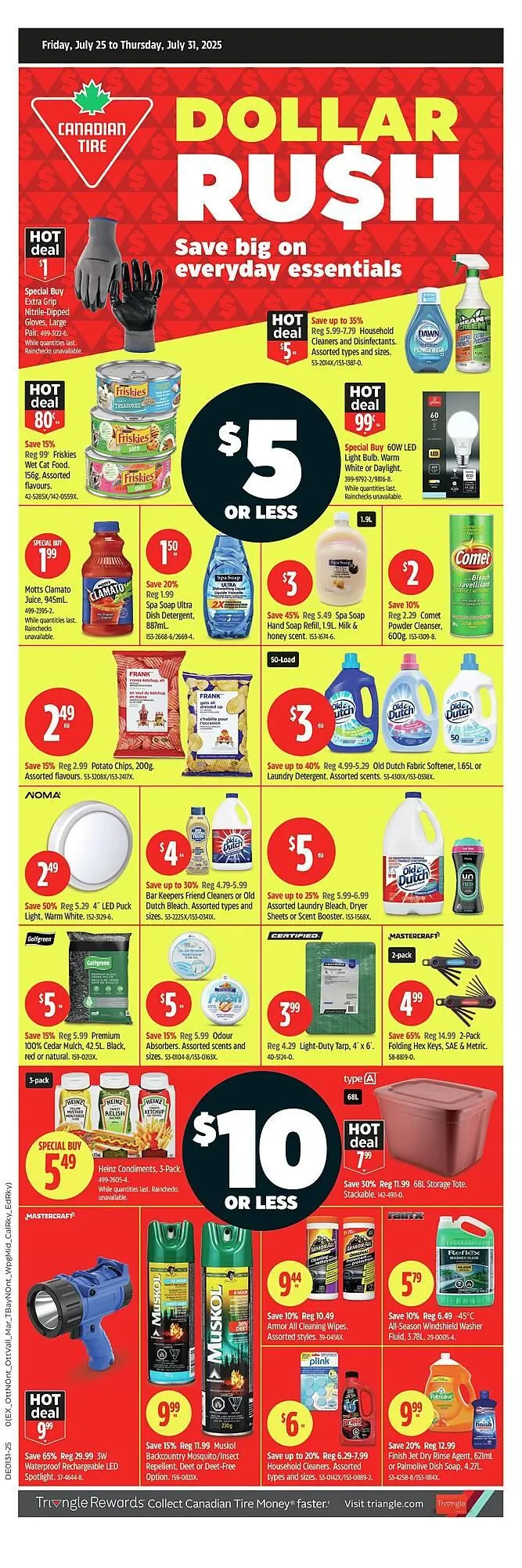 Canadian Tire flyer from July 25 to August 1 2025 - flyer page 1