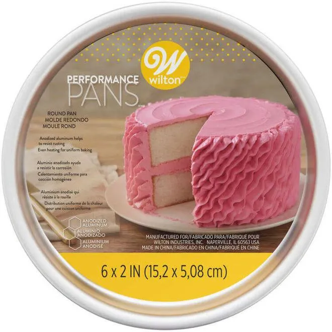 Round Cake Pan, Performance Pan, Aluminium, 6"x 2" - Wilton