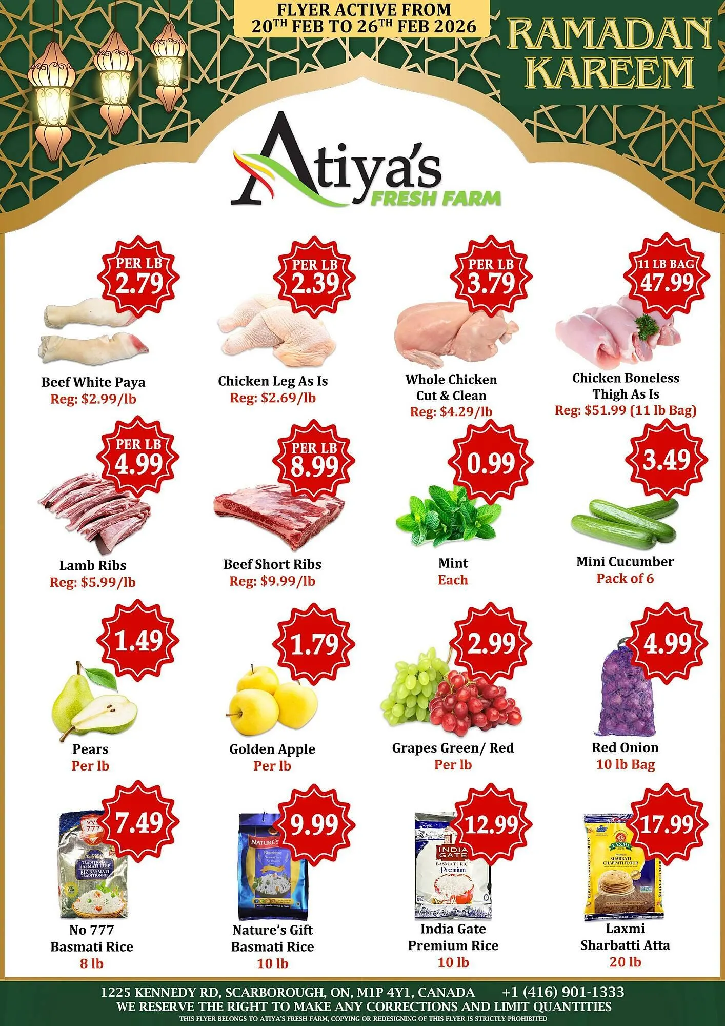 Atiya's Fresh Farm flyer from February 20 to February 26 2026 - flyer page 1