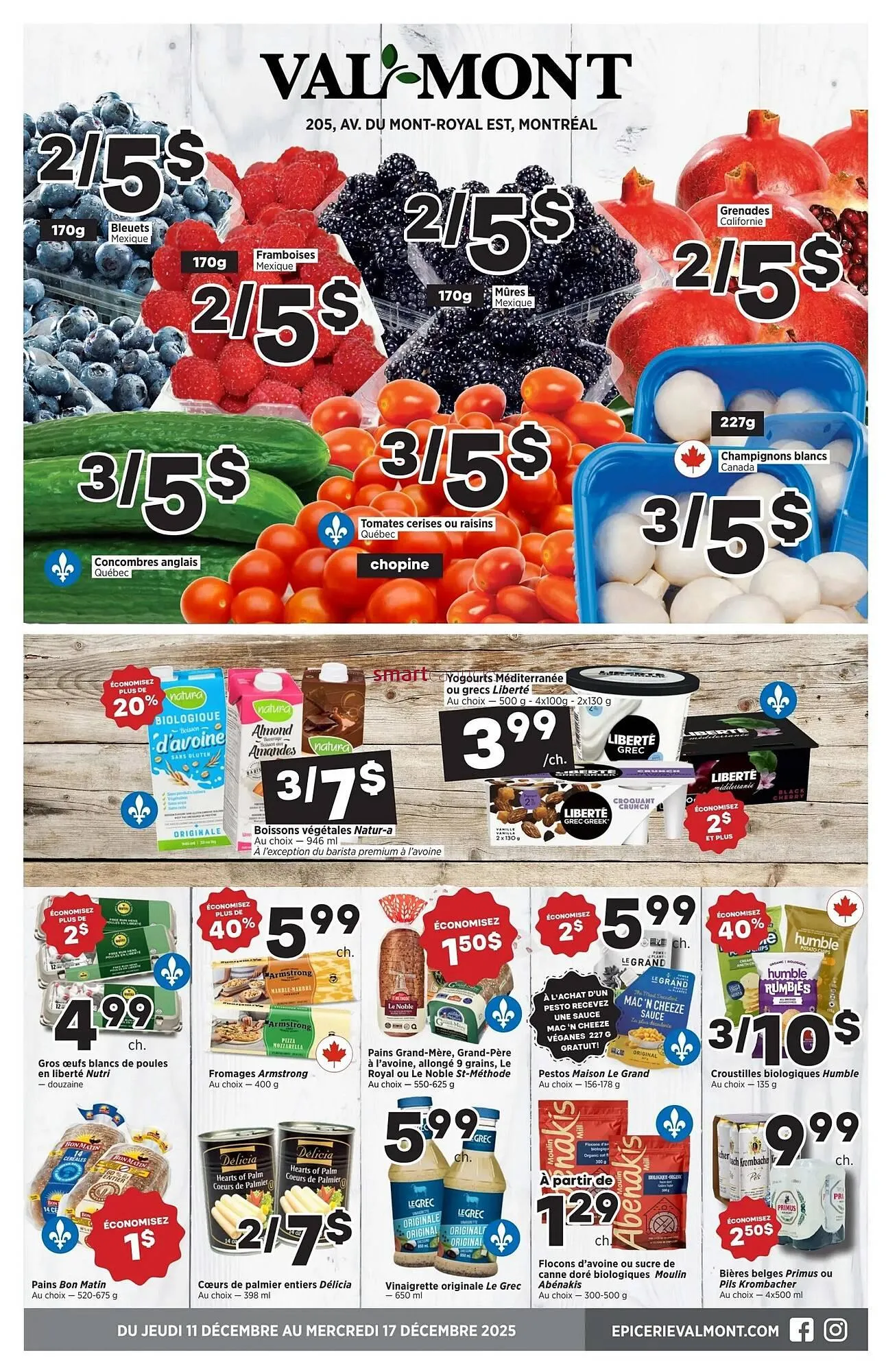 Val-Mont flyer from December 11 to December 17 2025 - flyer page 1