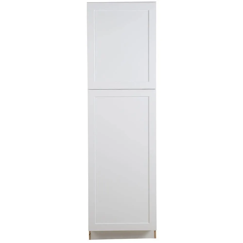 Edson 24-inch W x 84-inch H x 24.5-inch D Shaker Style Assembled Kitchen Pantry Cabinet/Cupboard in Solid White with Adjustable Shelves (T248424L)