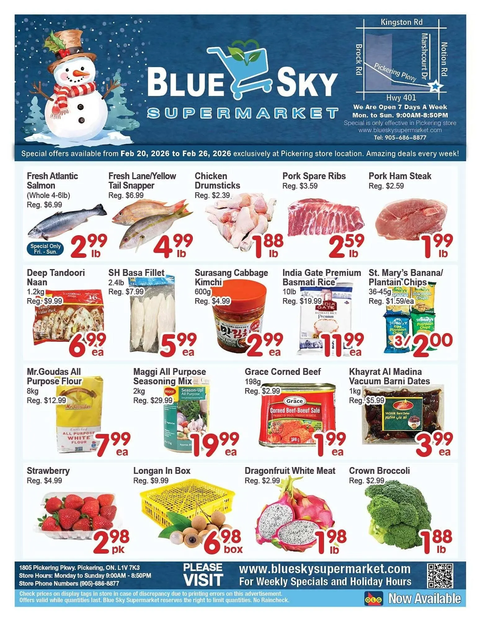 Blue Sky Supermarket flyer from February 20 to February 26 2026 - flyer page 1