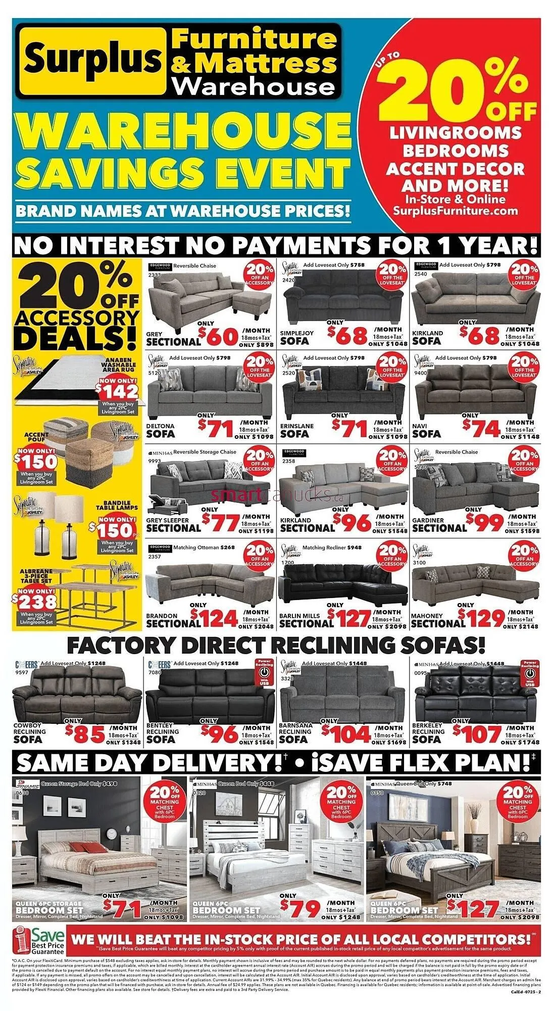 Surplus Furniture flyer from July 3 to July 17 2025 - flyer page 1