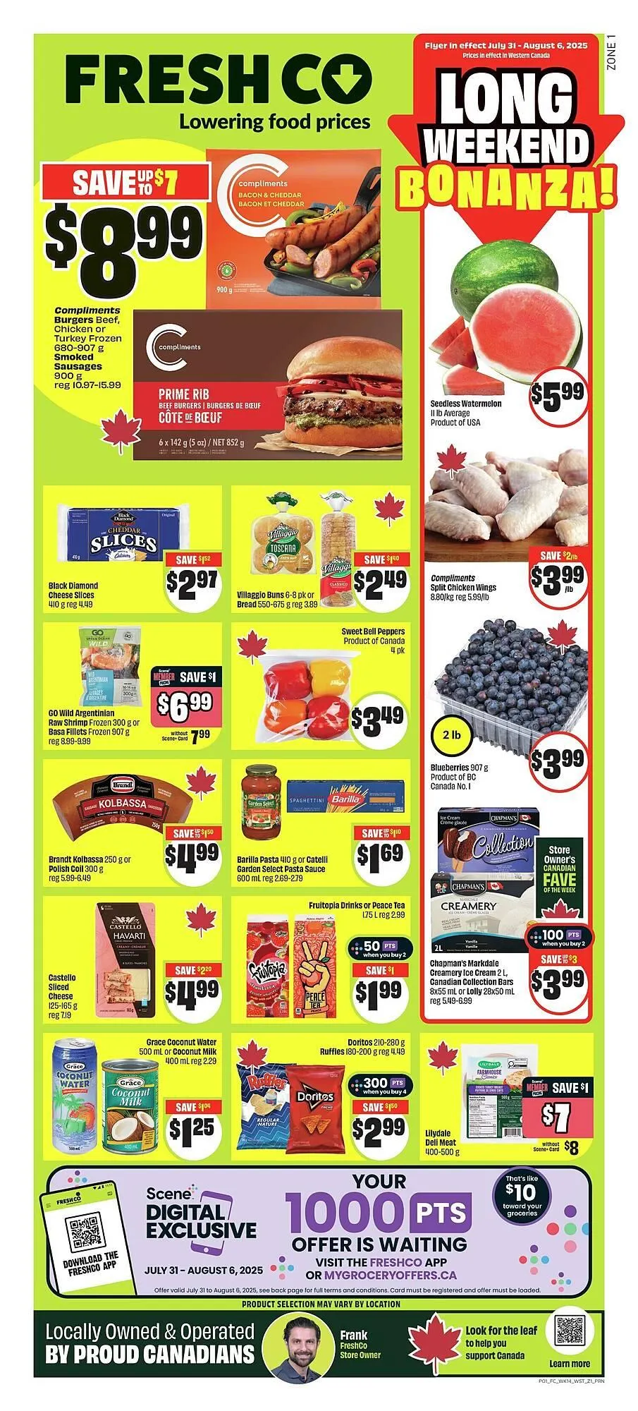 FreshCo flyer from July 31 to August 6 2025 - flyer page 1