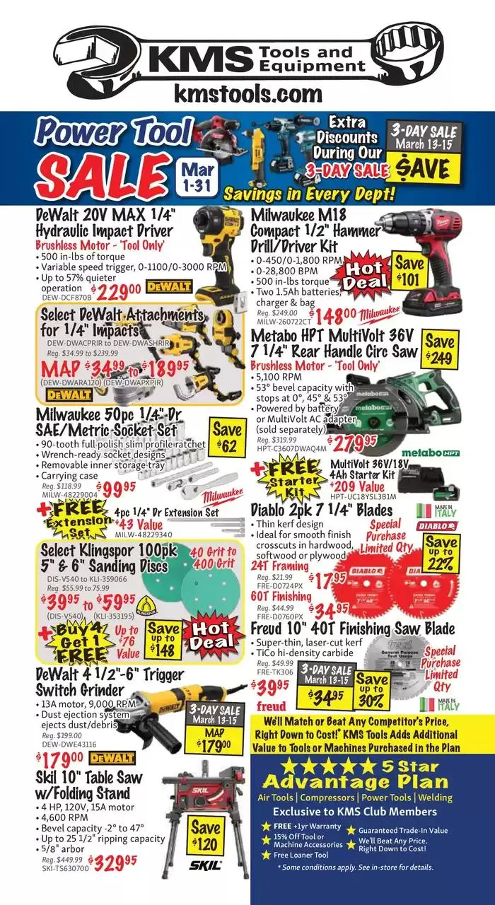 KMS Tools from March 13 to March 31 2025 - flyer page 48