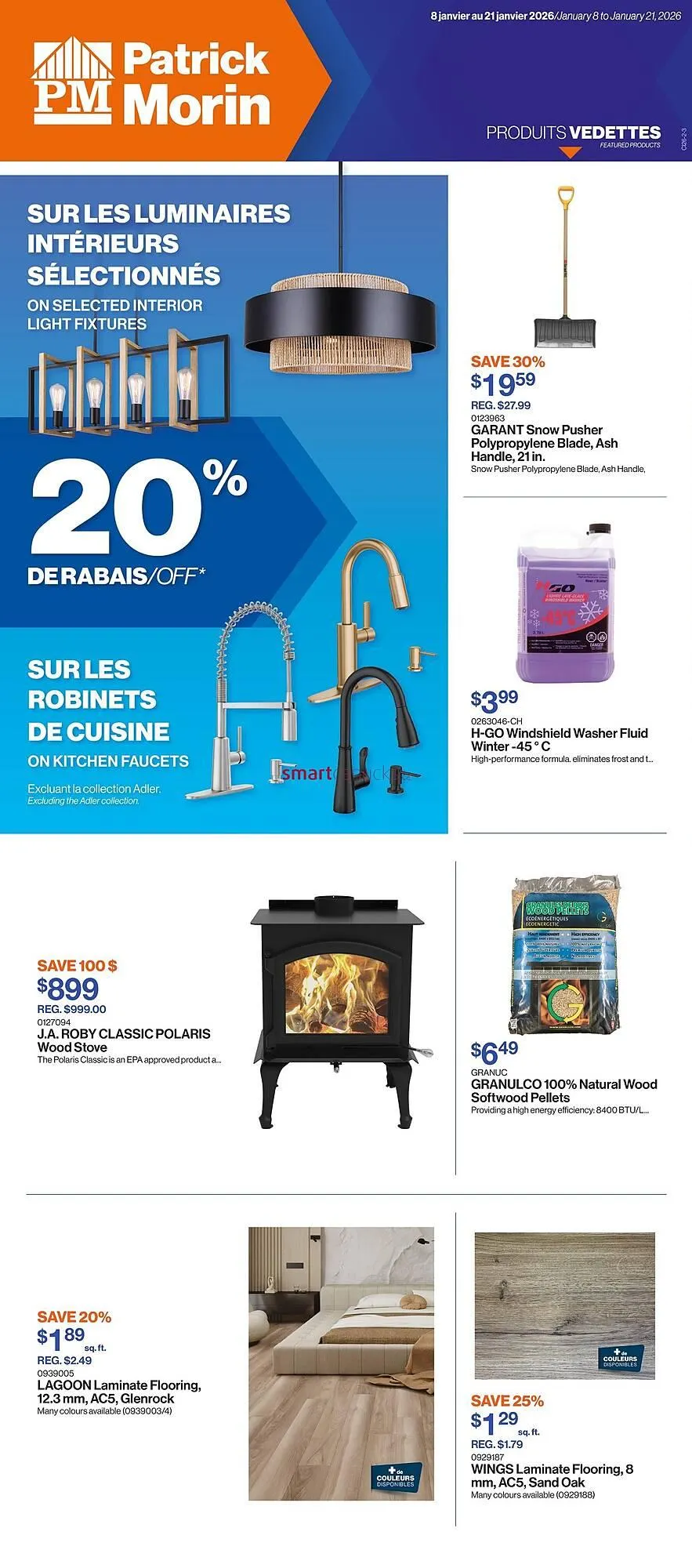 Patrick Morin flyer from January 8 to January 21 2026 - flyer page 1