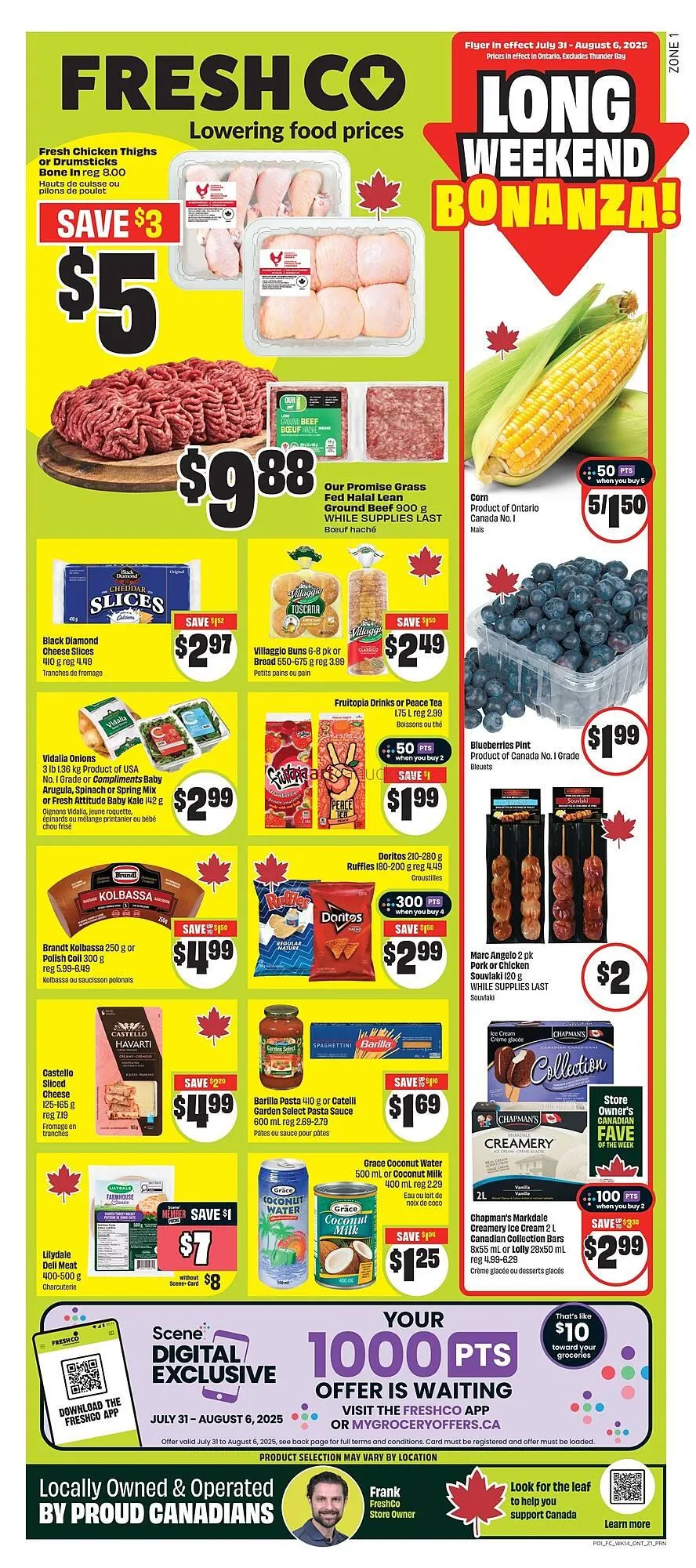 FreshCo flyer from July 31 to August 7 2025 - flyer page 1