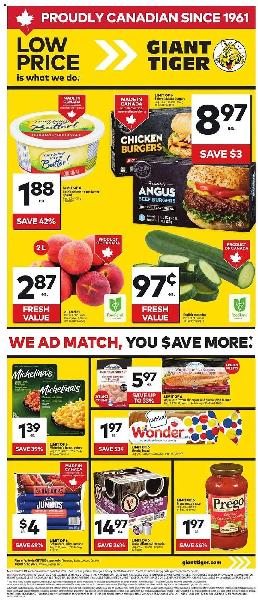 Giant Tiger flyer from August 5 to August 11 2025 - flyer page 1