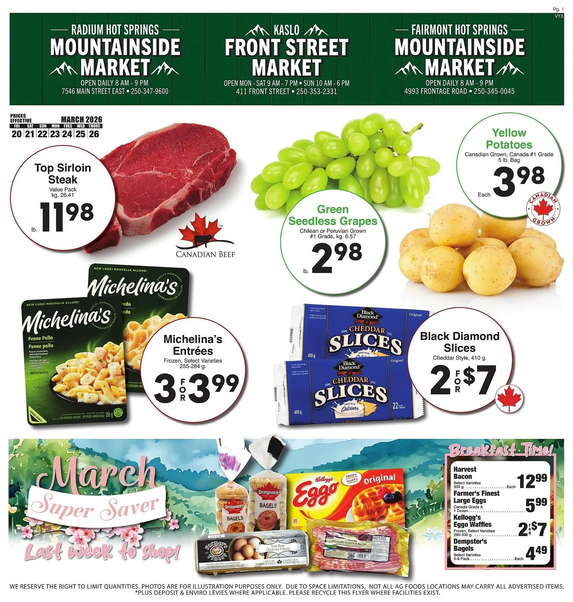 AG Foods flyer from March 20 to March 26 2026 - flyer page 1