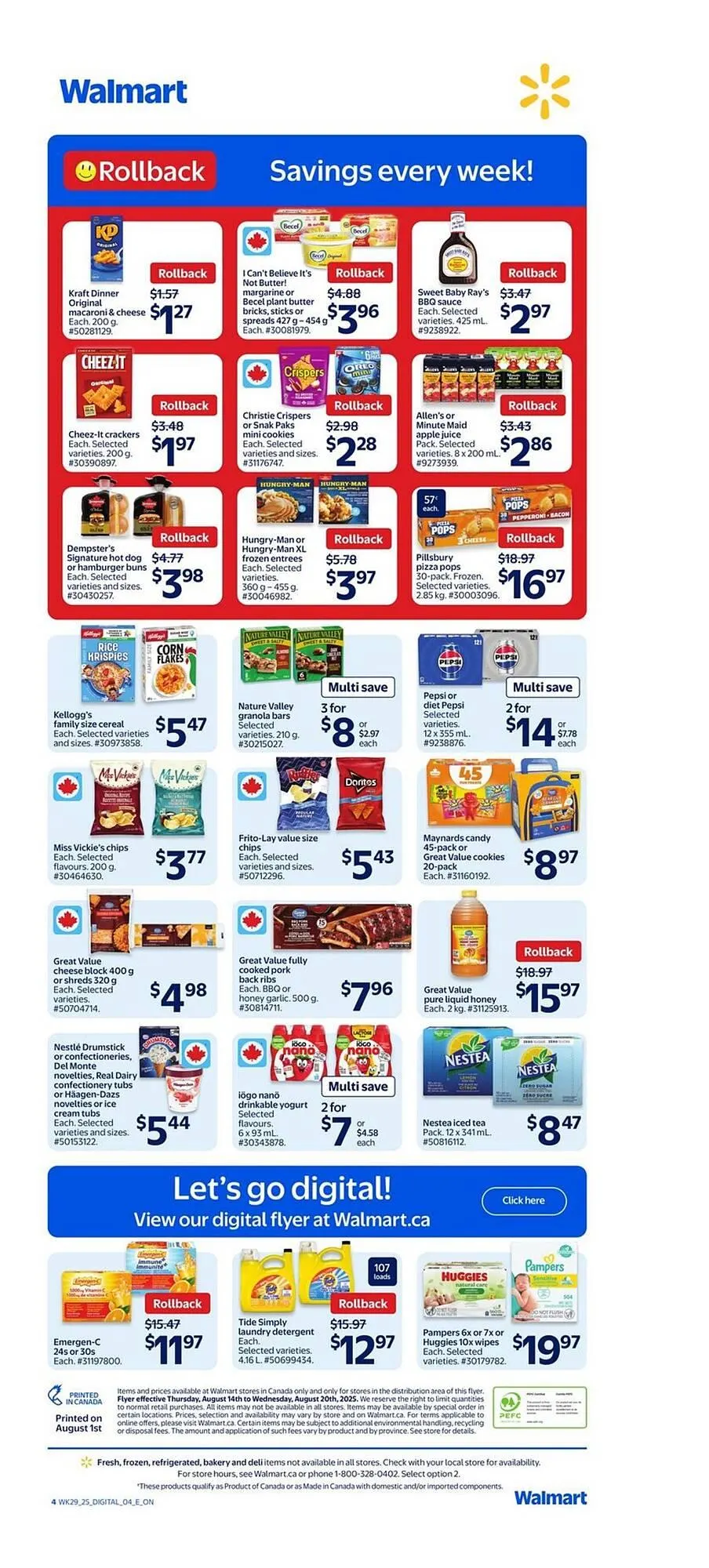 Walmart flyer from August 14 to August 20 2025 - flyer page 2