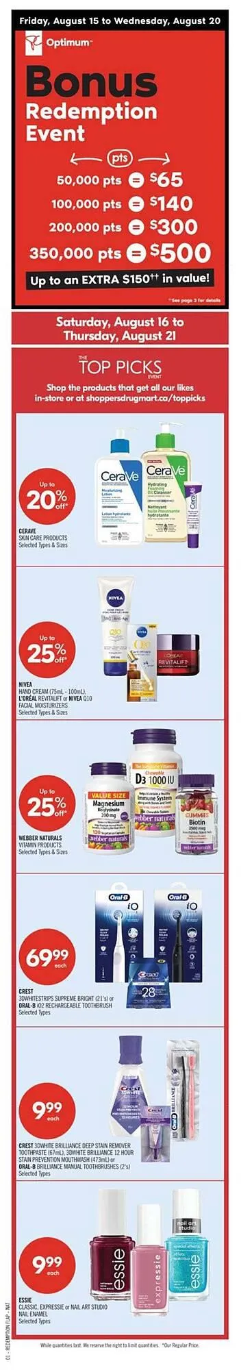 Shoppers Drug Mart flyer from August 14 to August 21 2025 - flyer page 2