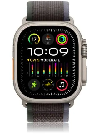 Apple Watch Ultra 2 Titanium Black Trail Loop (S/M)