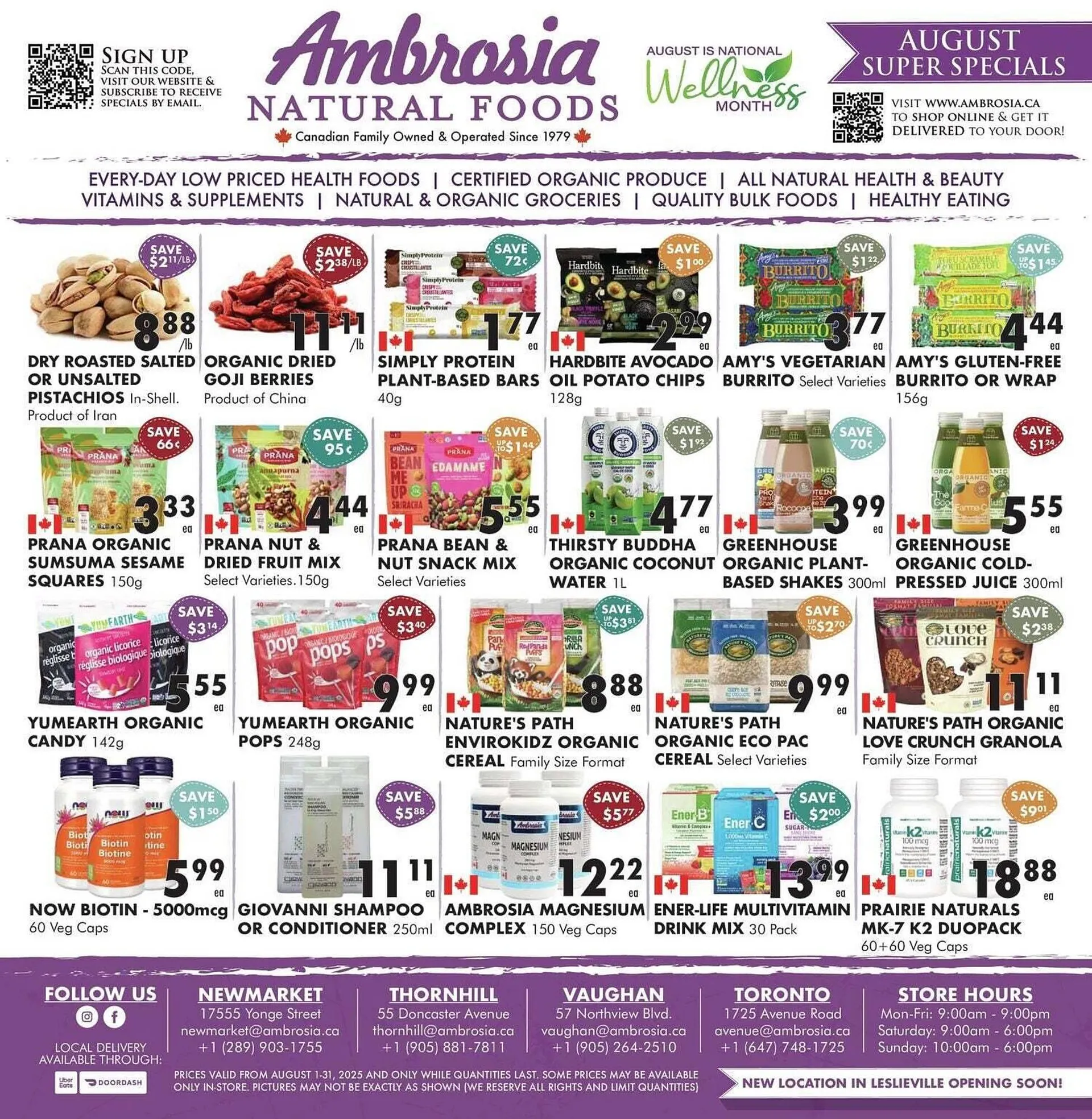 Ambrosia Natural Foods flyer - 1