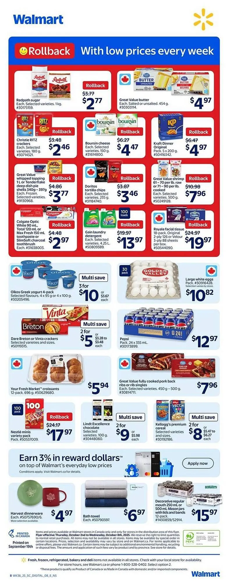 Walmart flyer from October 1 to October 8 2025 - flyer page 3