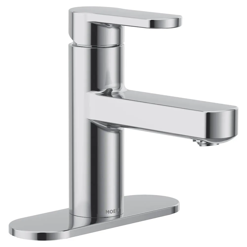 Laris Chrome One-Handle Single Hole Modern Bathroom Sink Faucet