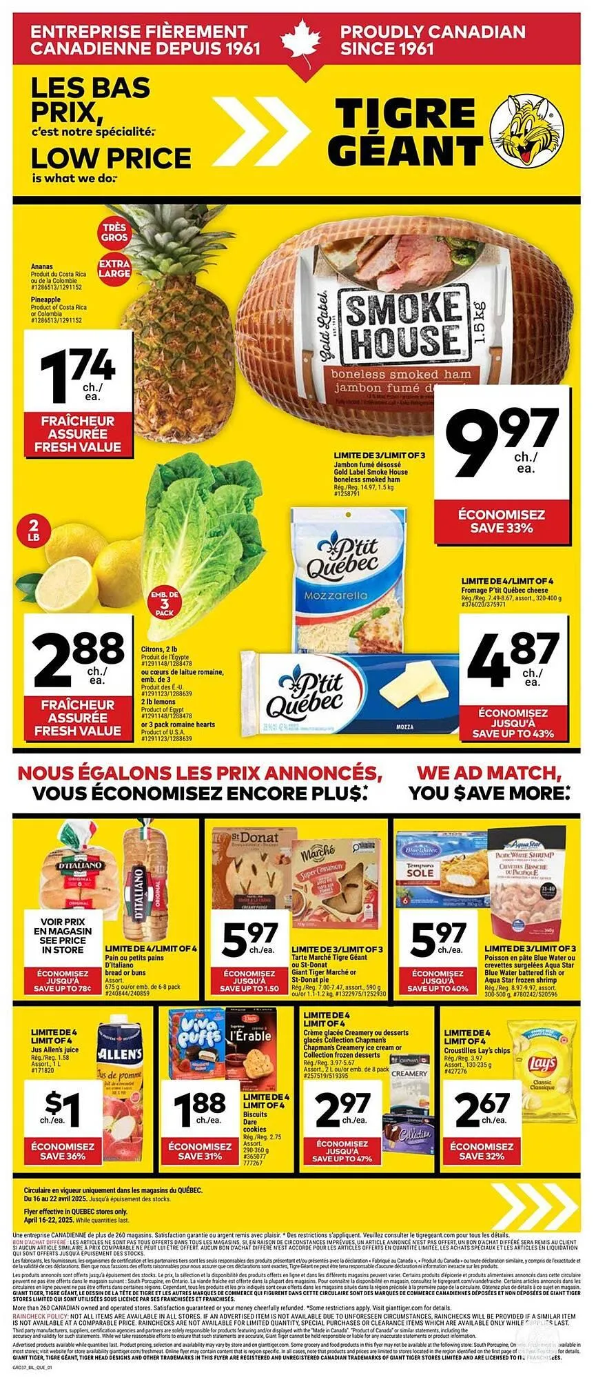 Giant Tiger flyer from April 16 to April 30 2025 - flyer page 1