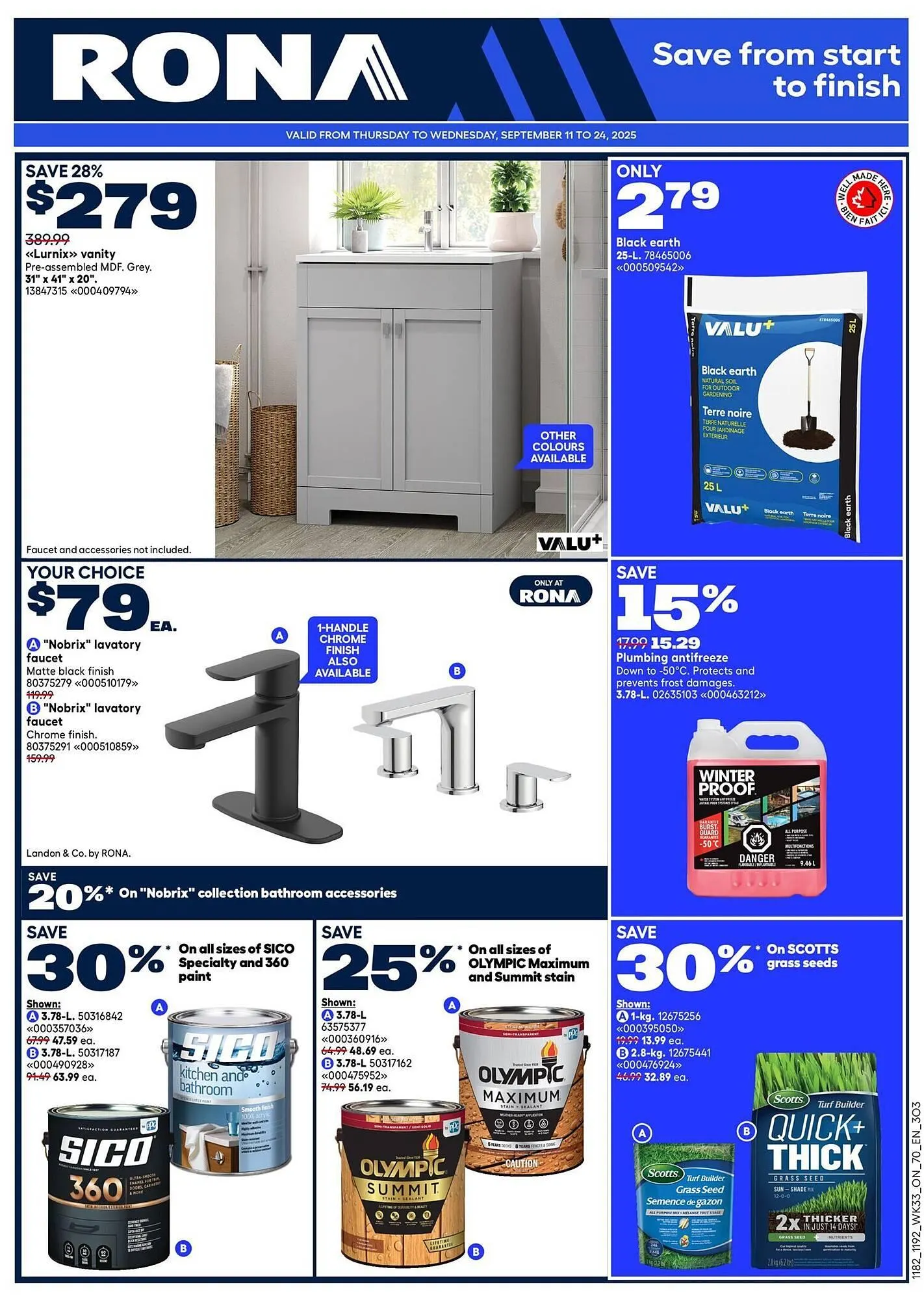 RONA flyer from September 12 to September 19 2025 - flyer page 1